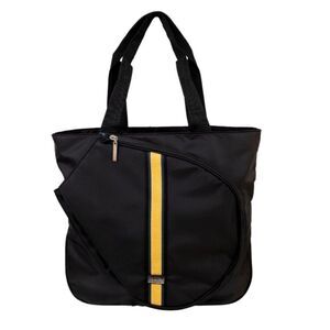 NWT Hadaki Tennis Tote Bag, Black & Yellow